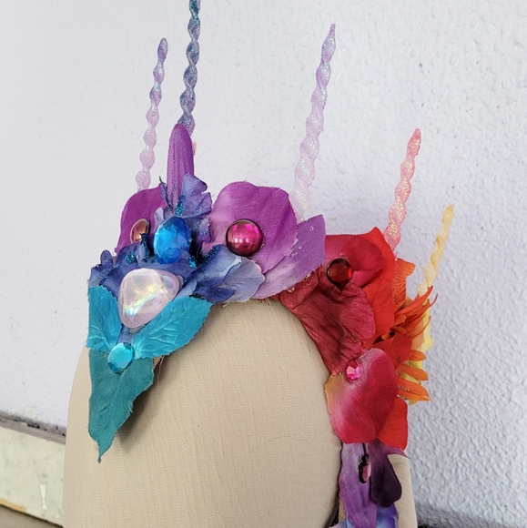 Rainbow Fairy Queen Crown for Halloween or New Years main image 4